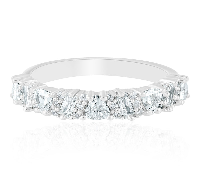 Diamonique x Kathy Levine Multi-shape Band Ring, Sterling — Main view