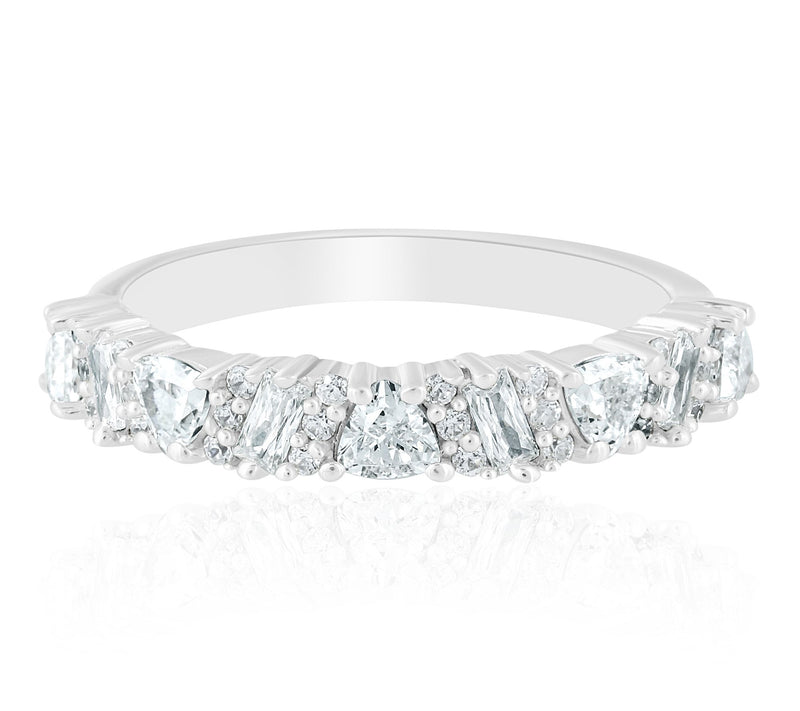 Diamonique x Kathy Levine Multi-shape Band Ring, Sterling — View 9