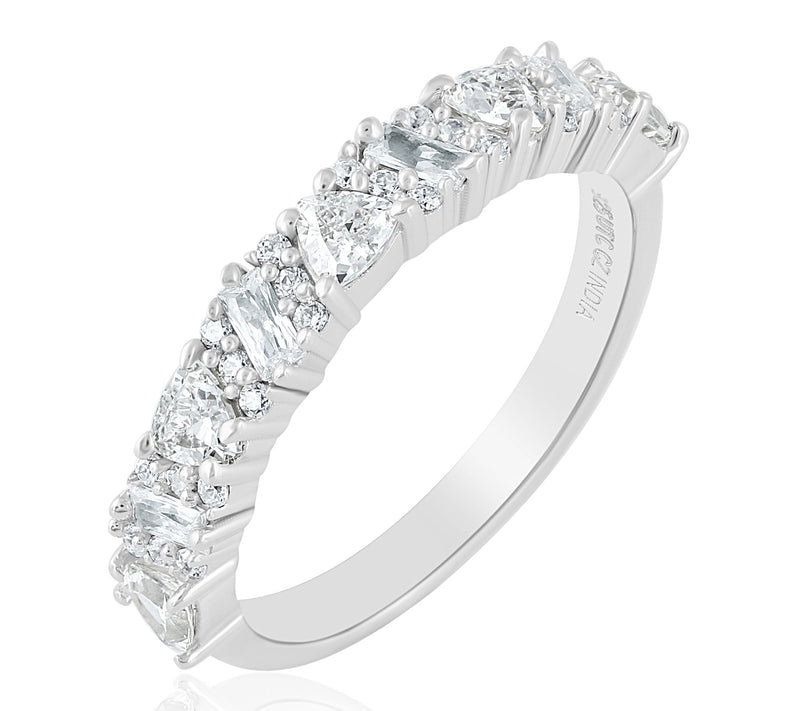 Diamonique x Kathy Levine Multi-shape Band Ring, Sterling — View 2
