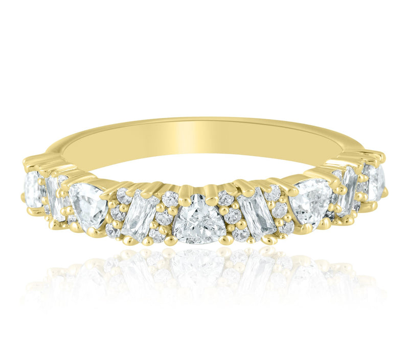 Diamonique x Kathy Levine Multi-shape Band Ring, Sterling — View 10