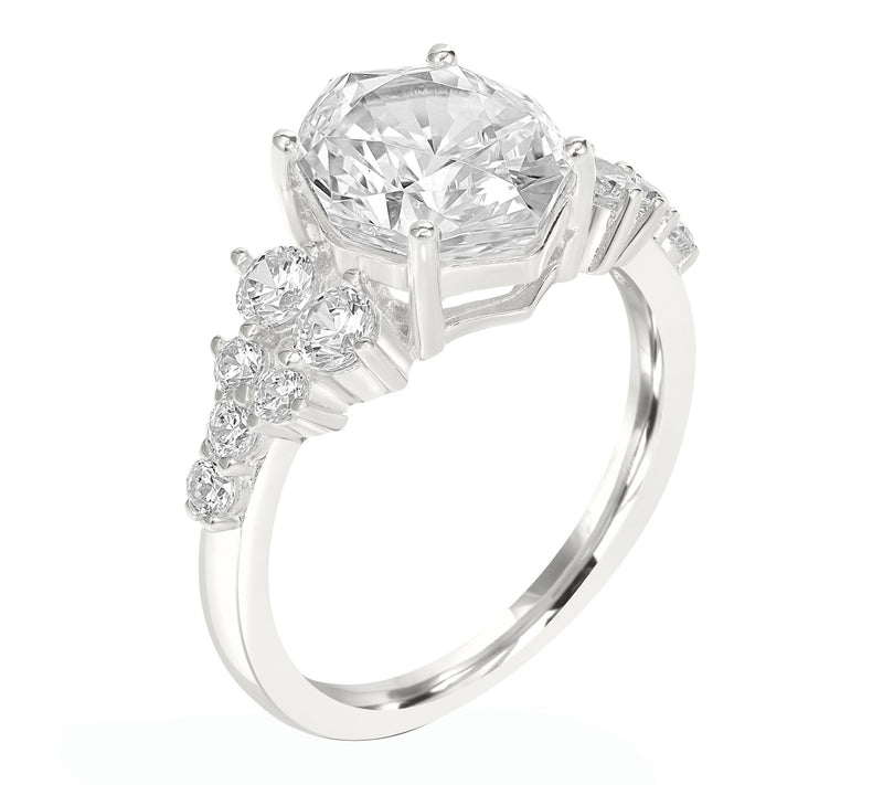 Diamonique x Kathy Levine Grand Sancy Ring, Sterling Silver — View 2