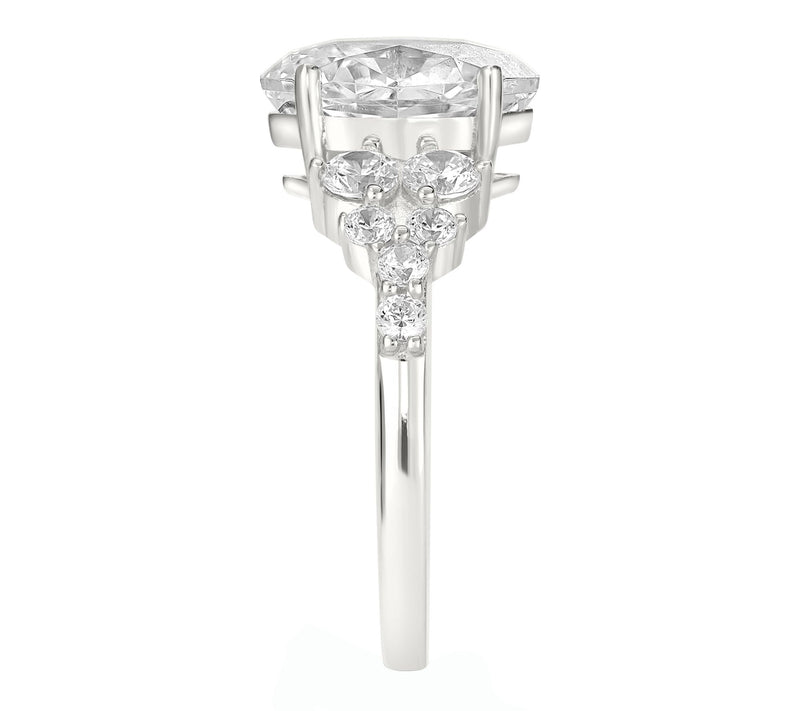 Diamonique x Kathy Levine Grand Sancy Ring, Sterling Silver — View 3