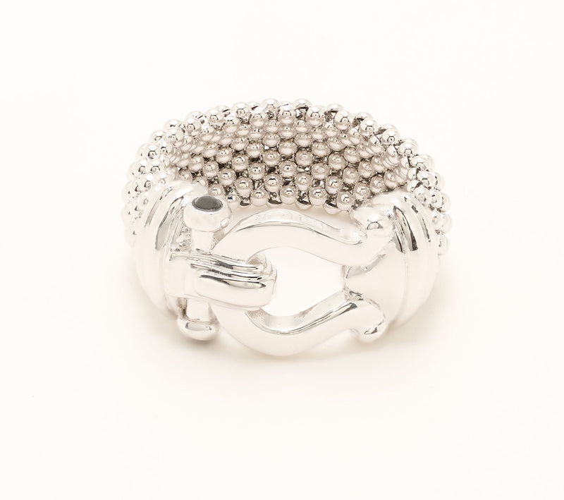 David Markstein Bronze Mesh Status Buckle Clasp Ring — View 11