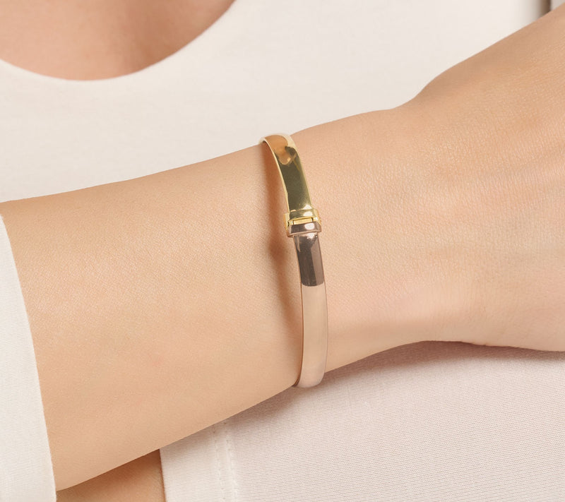 David Markstein Bronze Nuovo Oval Polished Bangle — View 3