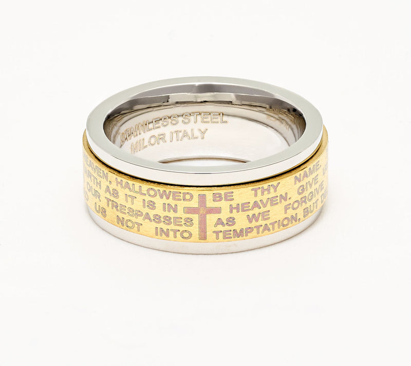 David Markstein Stainless Steel Spinning Prayer Ring — View 2