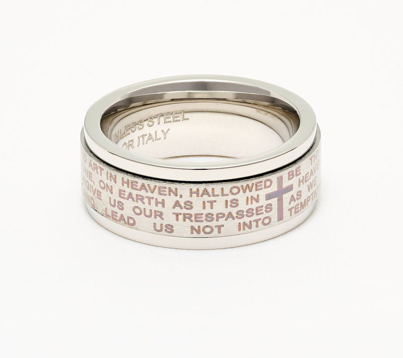 David Markstein Stainless Steel Spinning Prayer Ring — View 8