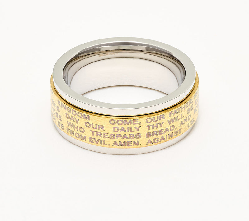 David Markstein Stainless Steel Spinning Prayer Ring — View 3