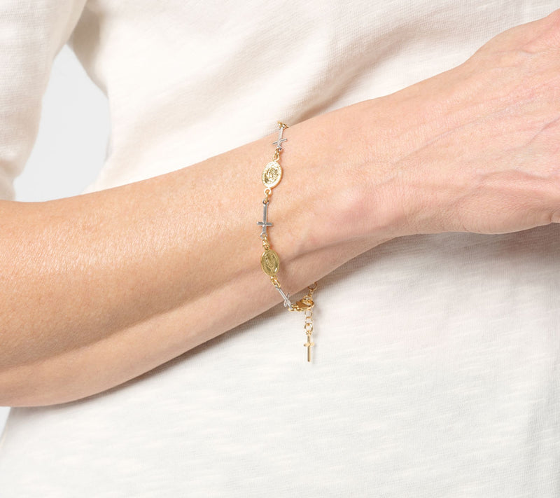 David Markstein Bronze Ponte Vecchio Religious Motif Bracelet — View 4