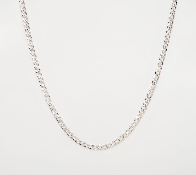 David Markstein Sterling Silver Luxe D/C Curb Necklace, 16" — View 7