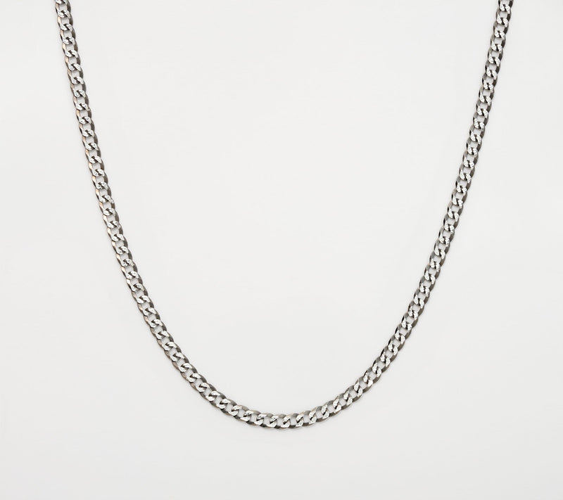 David Markstein Sterling Silver Luxe D/C Curb Necklace, 16" — View 3