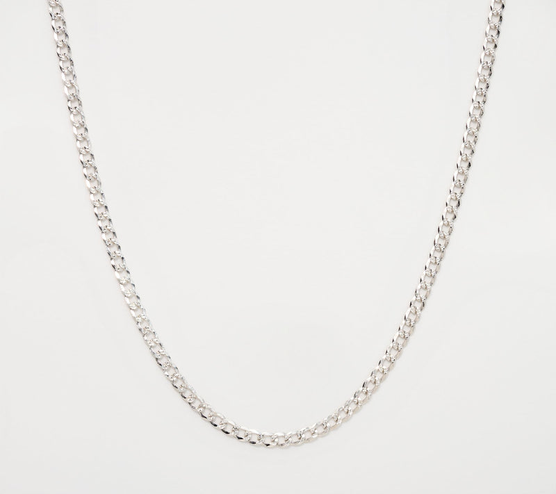David Markstein Sterling Silver Luxe D/C Curb Necklace, 18" — View 7