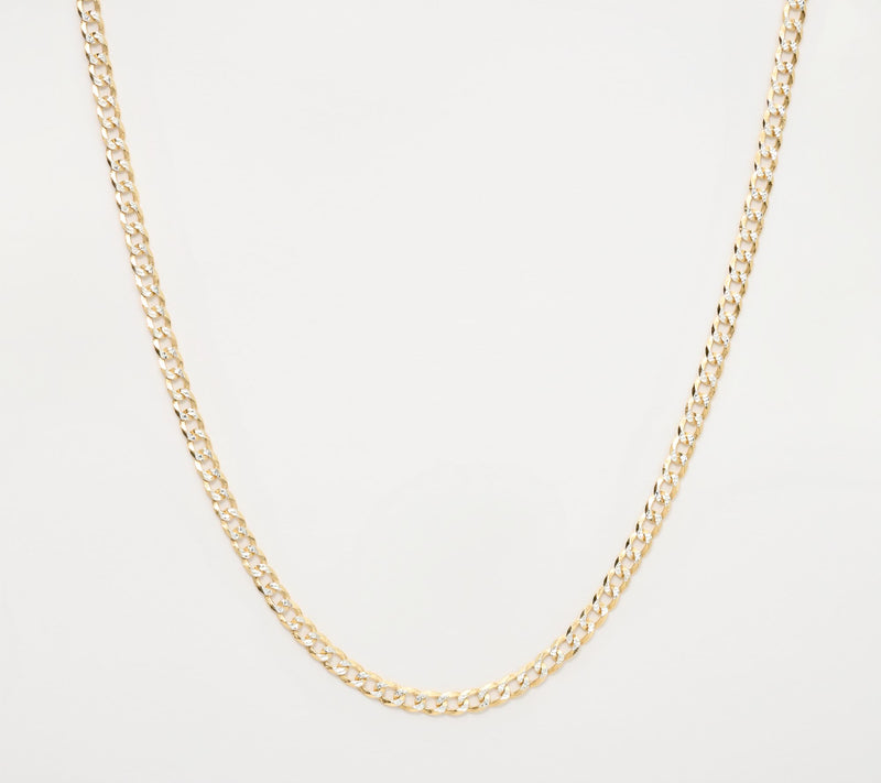 David Markstein Sterling Silver Luxe D/C Curb Necklace, 18" — Main view