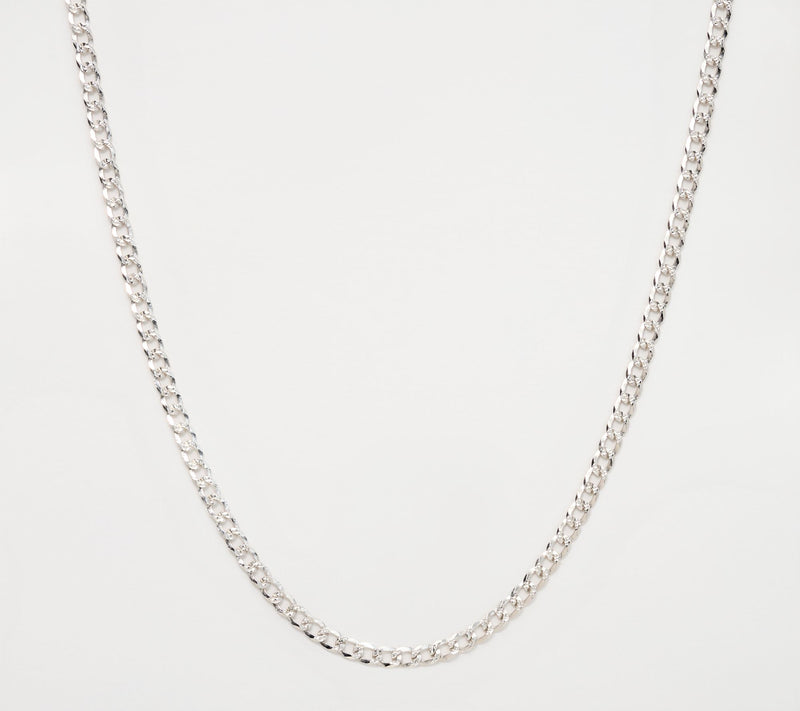 David Markstein Sterling Silver Luxe D/C Curb Necklace, 20" — View 6