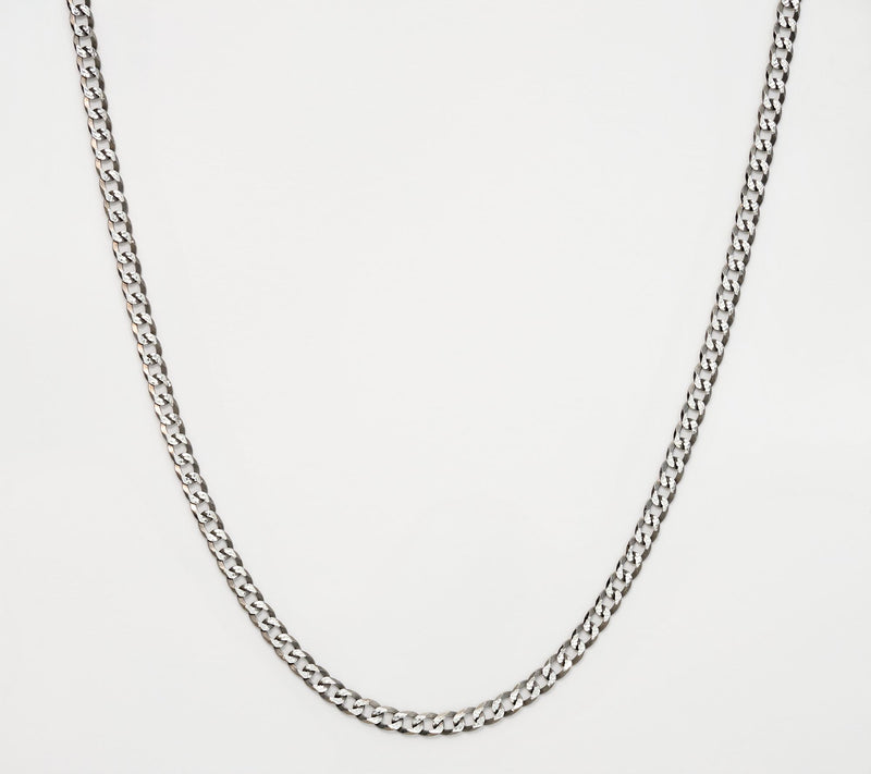 David Markstein Sterling Silver Luxe D/C Curb Necklace, 20" — View 2