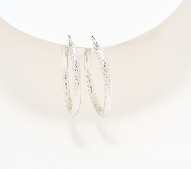 David Markstein Bronze Polished & Ribbed Earring, 1 1/4" — View 11