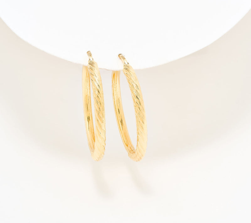 David Markstein Bronze Polished & Ribbed Earring, 1 1/4" — View 12