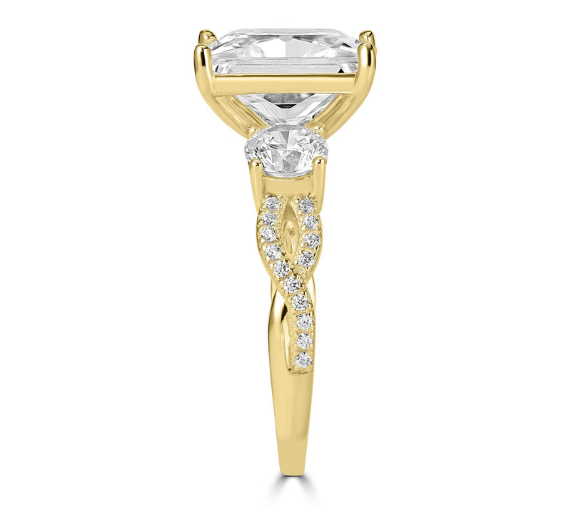 Diamonique x Kathy Levine Scissor Cut Ring, Sterling Silver — View 5