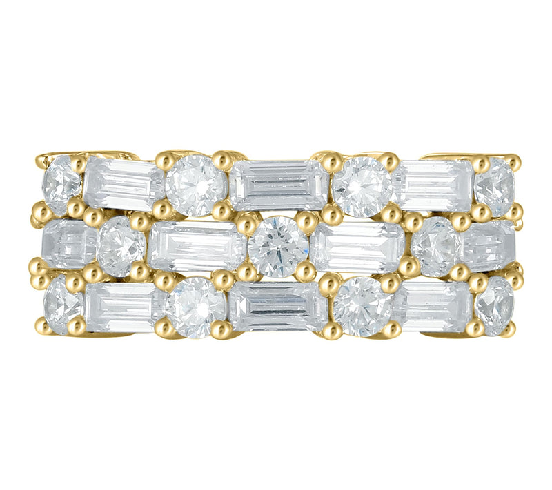 Diamonique x Kathy Levine Bamboo Design Band Ring, Sterling — View 4