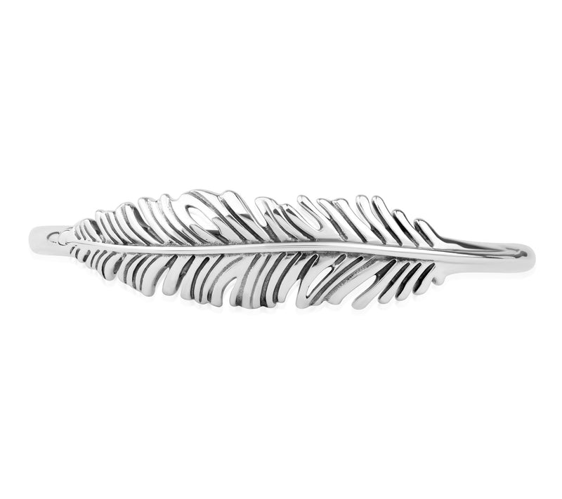 American West Sterling Silver Feather Cuff Bracelet — View 2