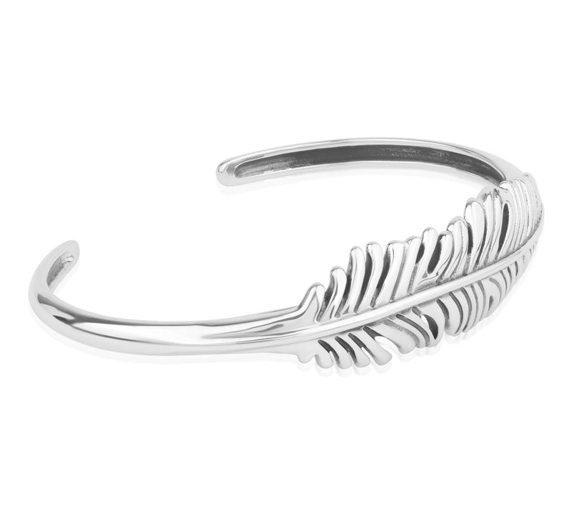 American West Sterling Silver Feather Cuff Bracelet — Main view