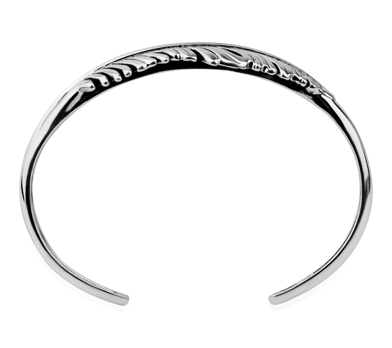 American West Sterling Silver Feather Cuff Bracelet — View 4