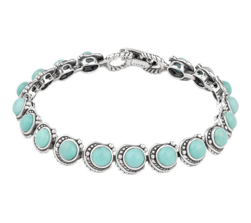 American West Sterling Silver Gemstone Tennis Bracelet — Main view
