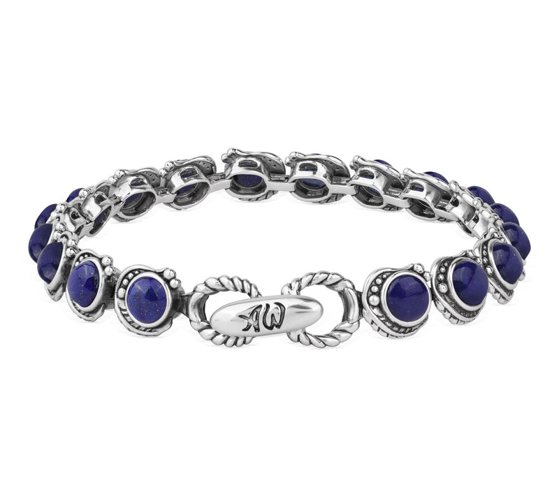American West Sterling Silver Gemstone Tennis Bracelet — View 6