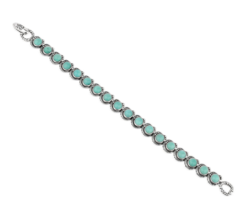 American West Sterling Silver Gemstone Tennis Bracelet — View 2