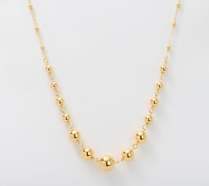 David Markstein Sterling Silver Upscale Bead Necklace — View 11