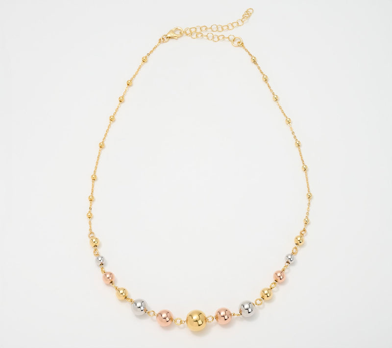 David Markstein Sterling Silver Upscale Bead Necklace — View 3