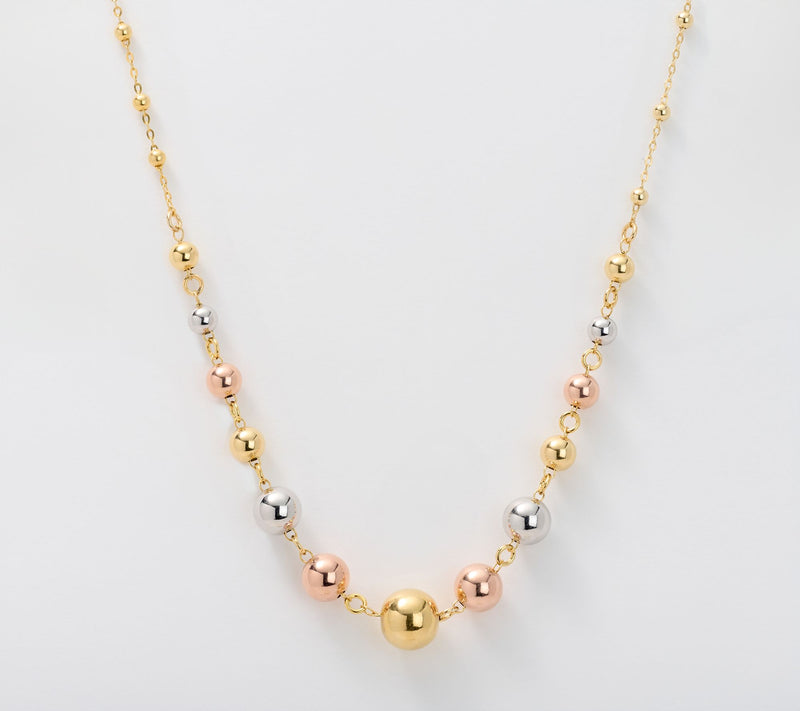 David Markstein Sterling Silver Upscale Bead Necklace — Main view