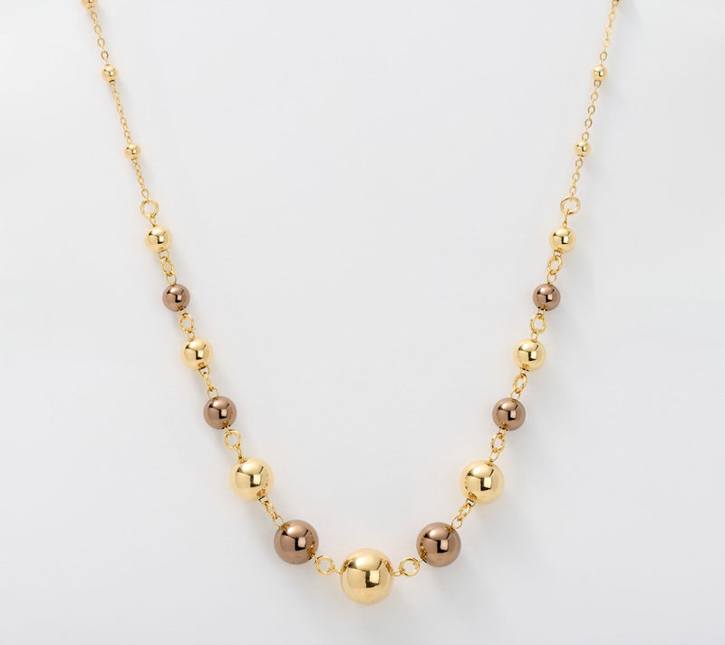 David Markstein Sterling Silver Upscale Bead Necklace — View 13