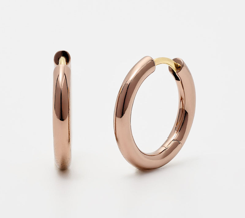 David Markstein Bronze Hinged Pierced Hoop Earrings — View 10