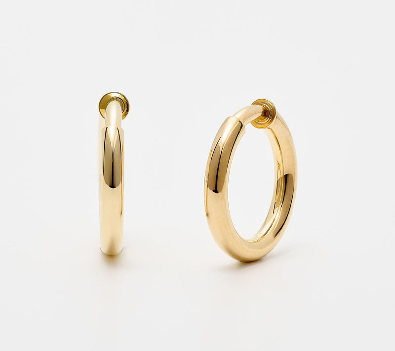David Markstein Bronze Non-Pierced Hoop Earrings — View 12