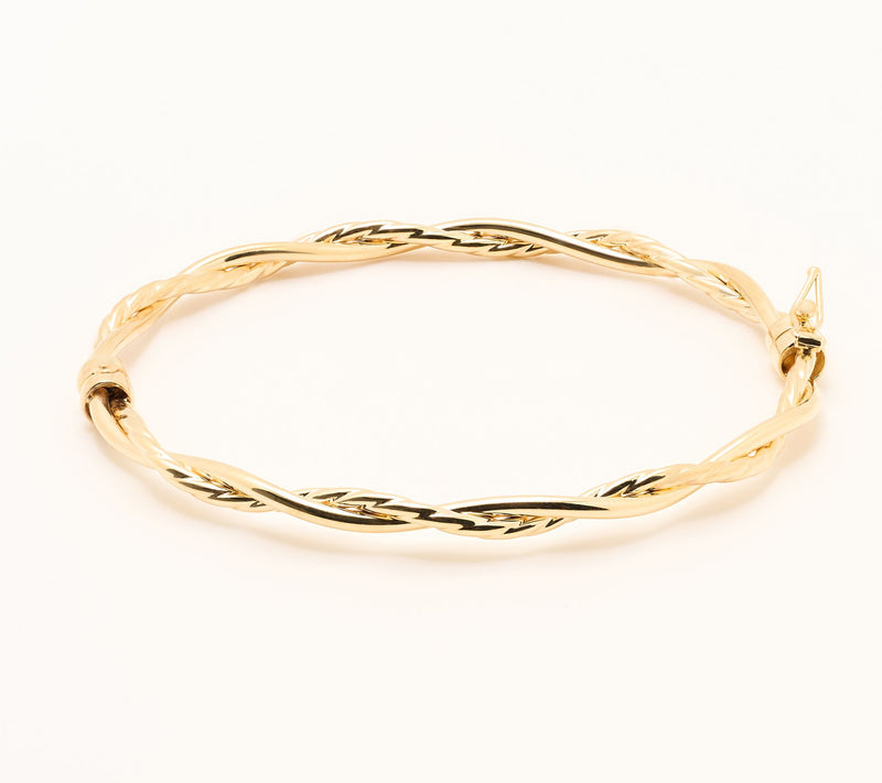 David Markstein Bronze Elevated Polished and Textured Bangle — Main view