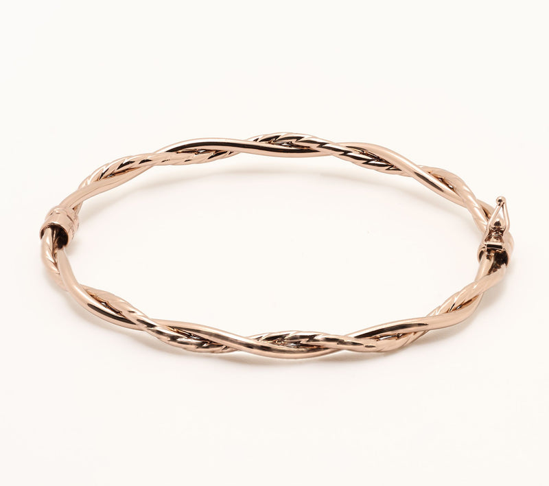 David Markstein Bronze Elevated Polished and Textured Bangle — View 10