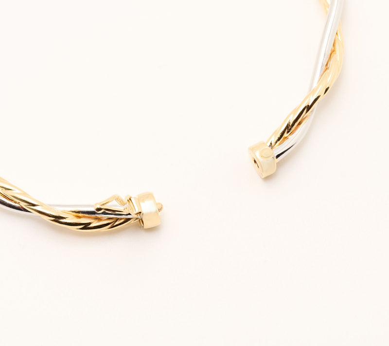 David Markstein Bronze Elevated Polished and Textured Bangle — View 2