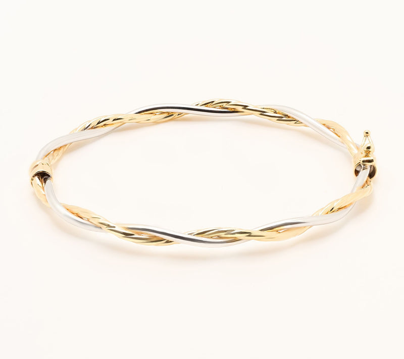 David Markstein Bronze Elevated Polished and Textured Bangle — View 13
