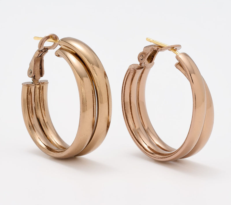 David Markstein Bronze Debut Double Nested Hoops — View 3