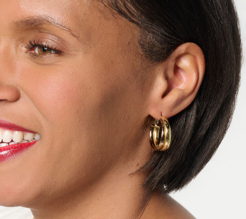 David Markstein Bronze Debut Double Nested Hoops — View 15