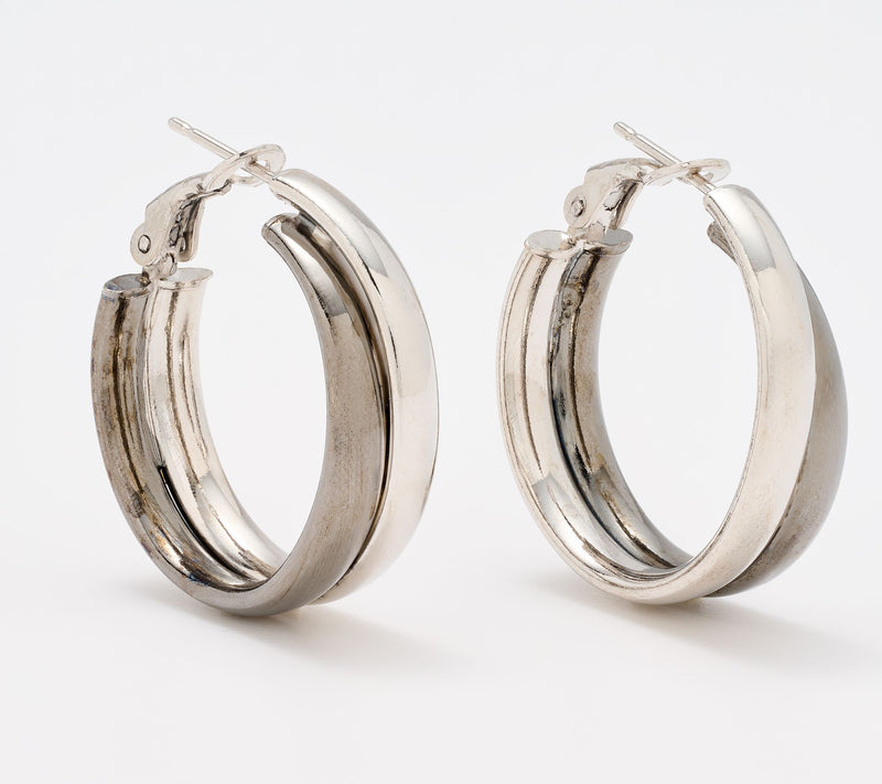 David Markstein Bronze Debut Double Nested Hoops — View 7
