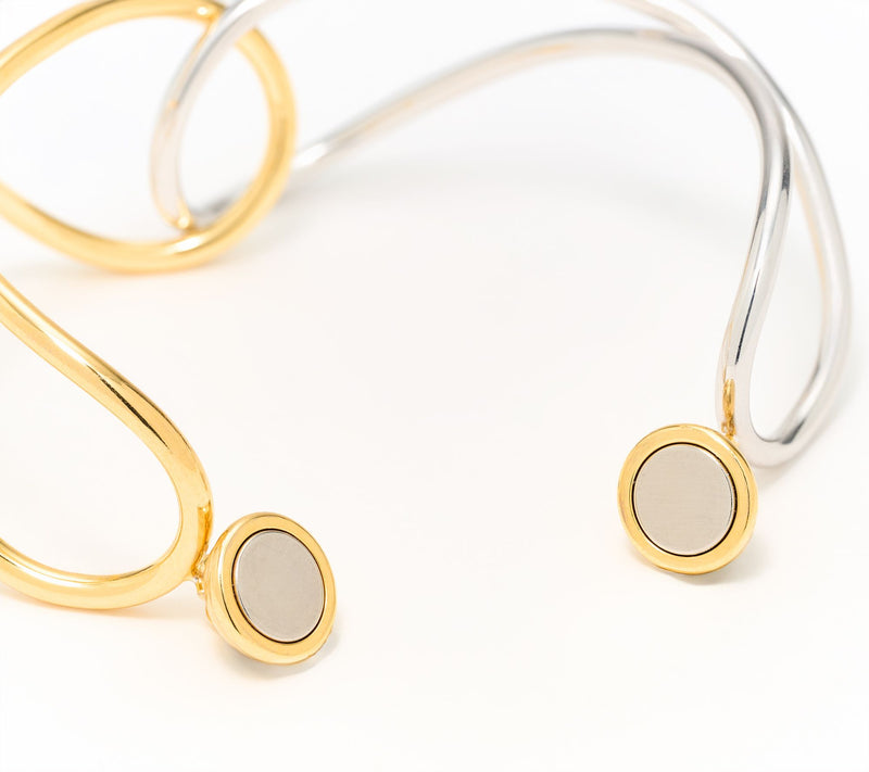 David Markstein Bronze Handcrafted Double Loop Bangle — View 15