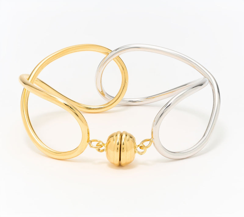 David Markstein Bronze Handcrafted Double Loop Bangle — View 14