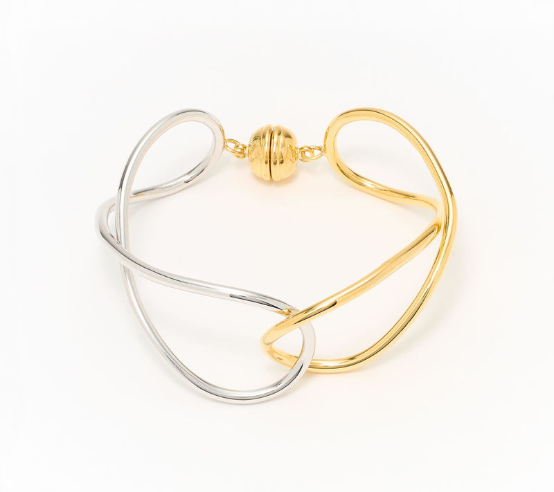 David Markstein Bronze Handcrafted Double Loop Bangle — View 13