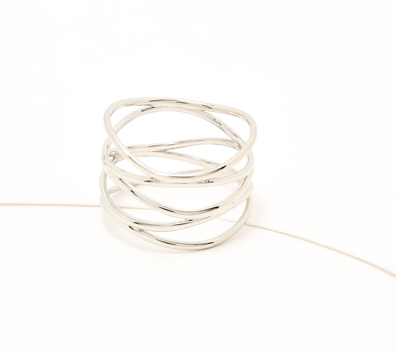 David Markstein Bronze Deluxe 5-Row Swirl Band Ring — View 12