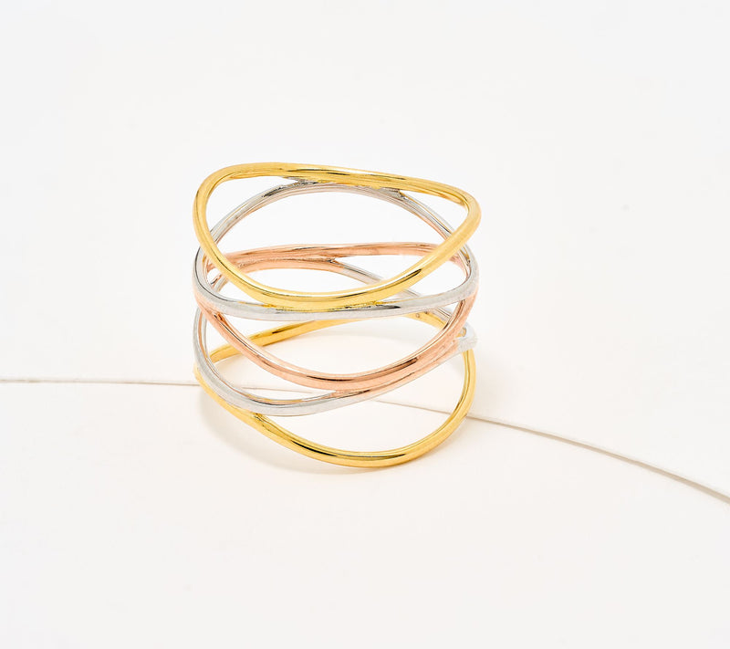 David Markstein Bronze Deluxe 5-Row Swirl Band Ring — View 14