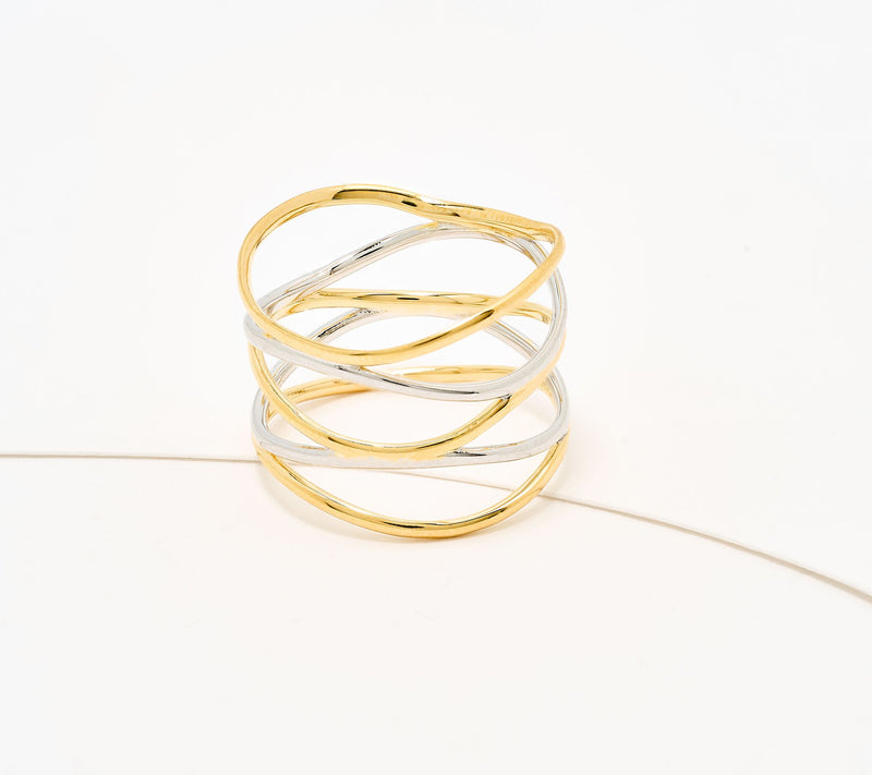 David Markstein Bronze Deluxe 5-Row Swirl Band Ring — View 15