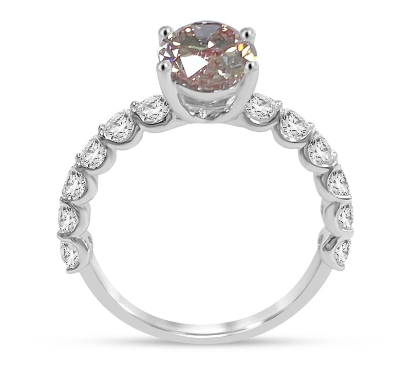 Fire Light 3.00 cttw Pink Lab Grown Diamond Ring, 14K Gold — View 4
