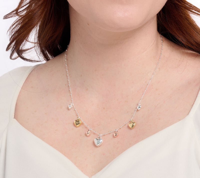 UltraFine 950 Cascading Heart Necklace — View 10