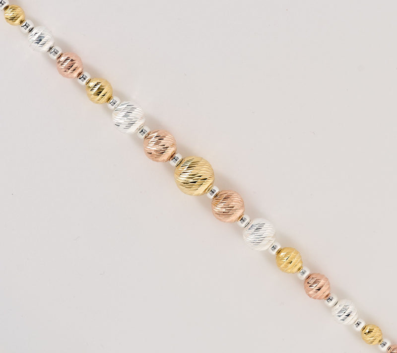 UltraFine 950 Diamond Cut Graduated Bead Necklace — View 8